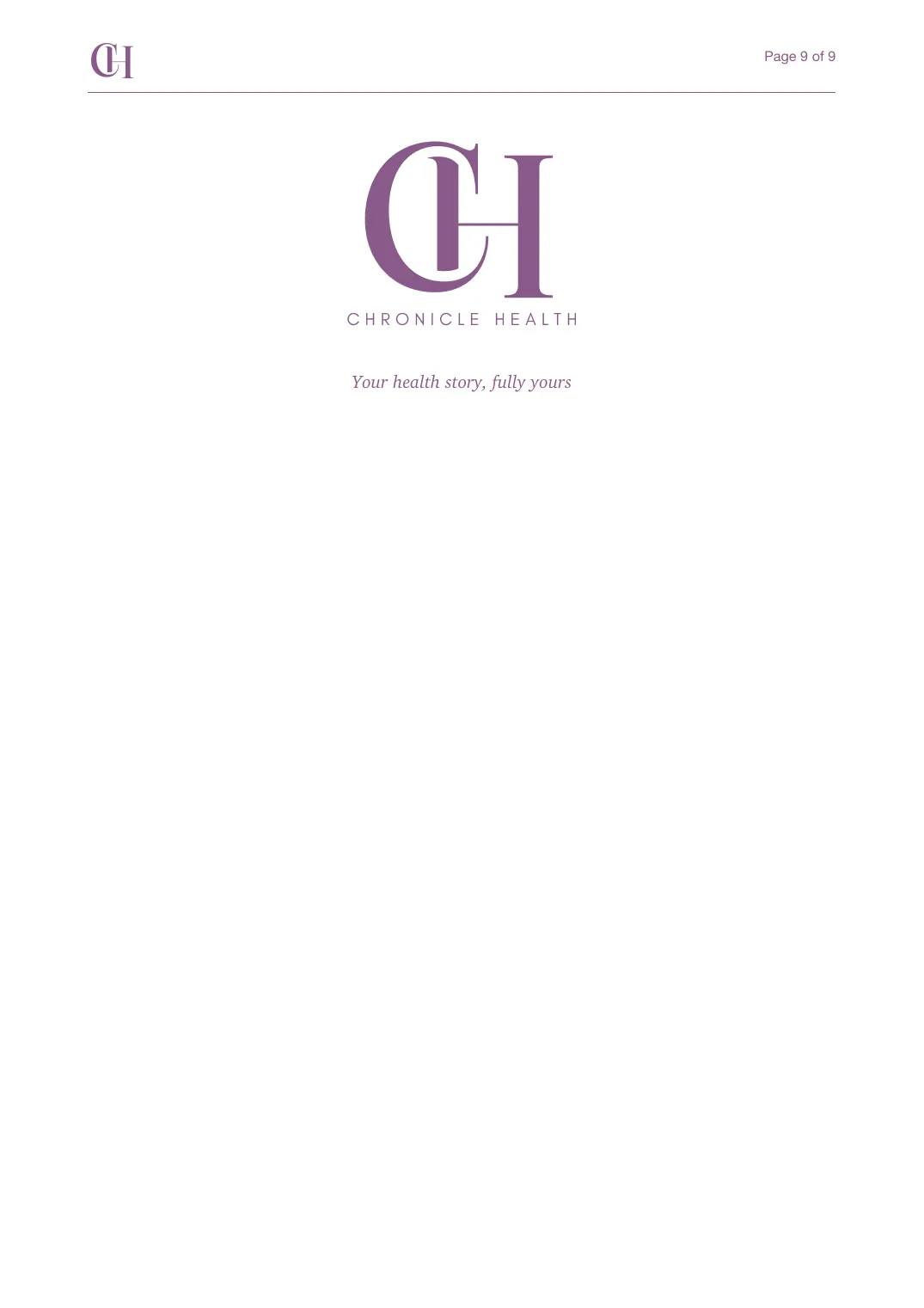Page 9 of the Bigger Picture document from the published Chronicle Pack: Back cover