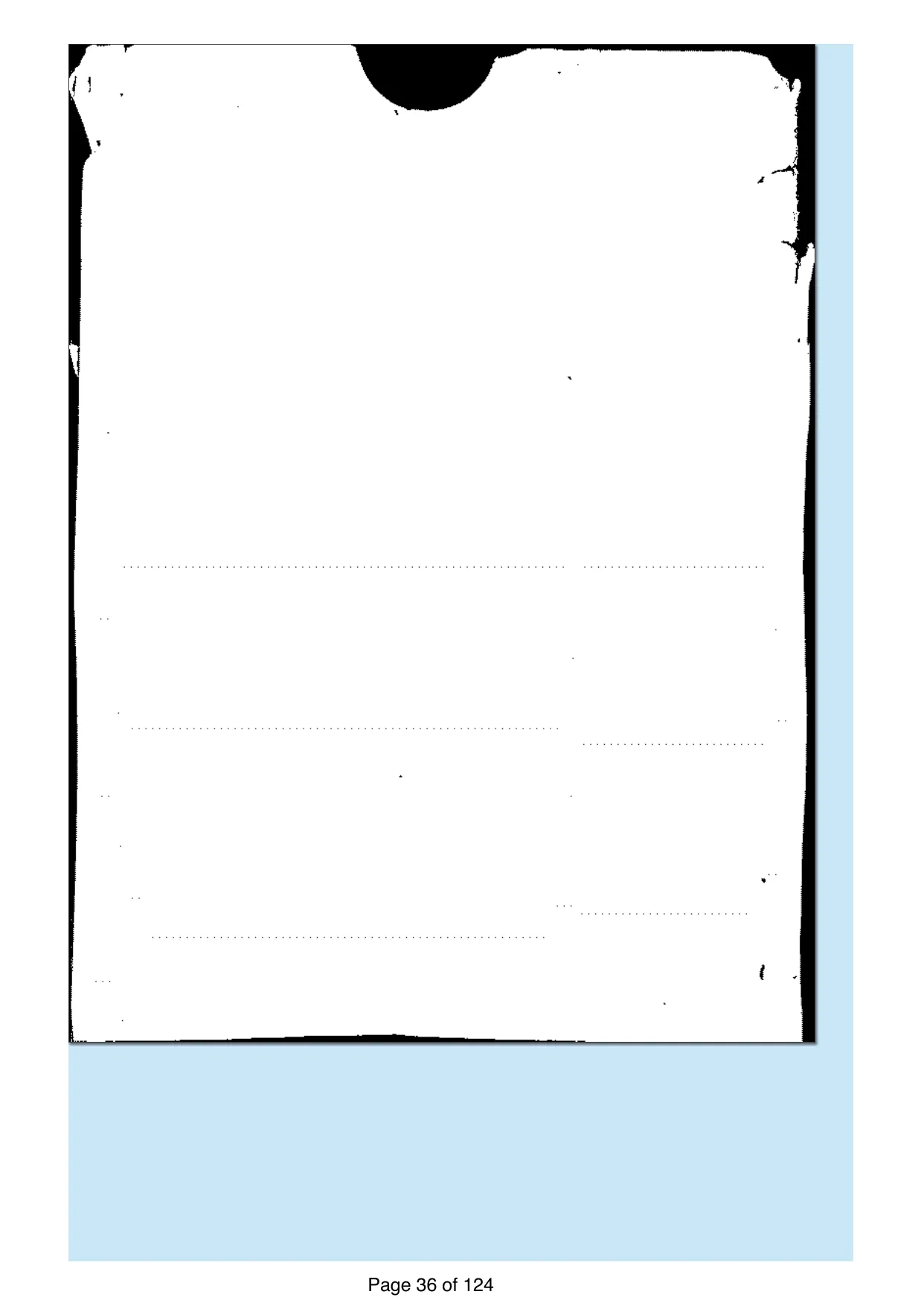 Page 36 of the record: The reverse of the card, blank