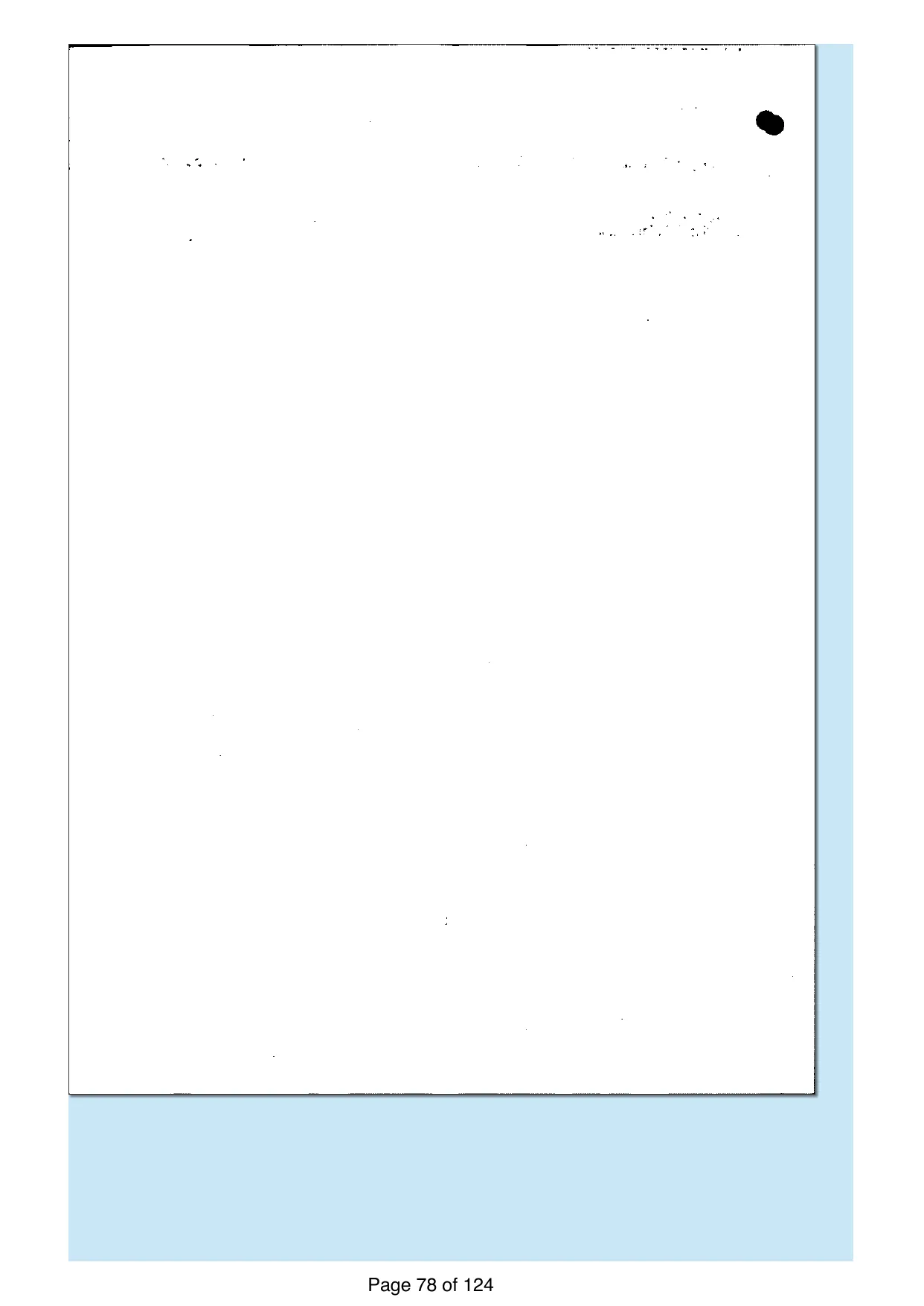 Page 78 of the record: The reverse of the questionnaire, blank