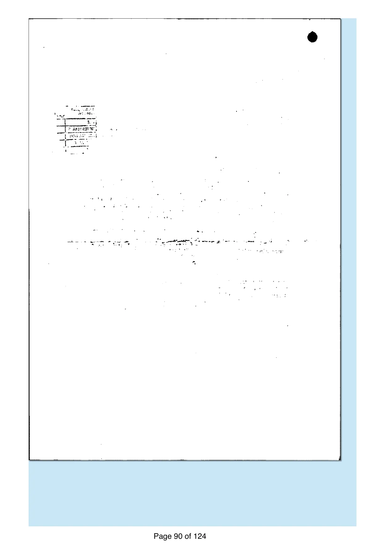 Page 90 of the record: The reverse of the letter, blank