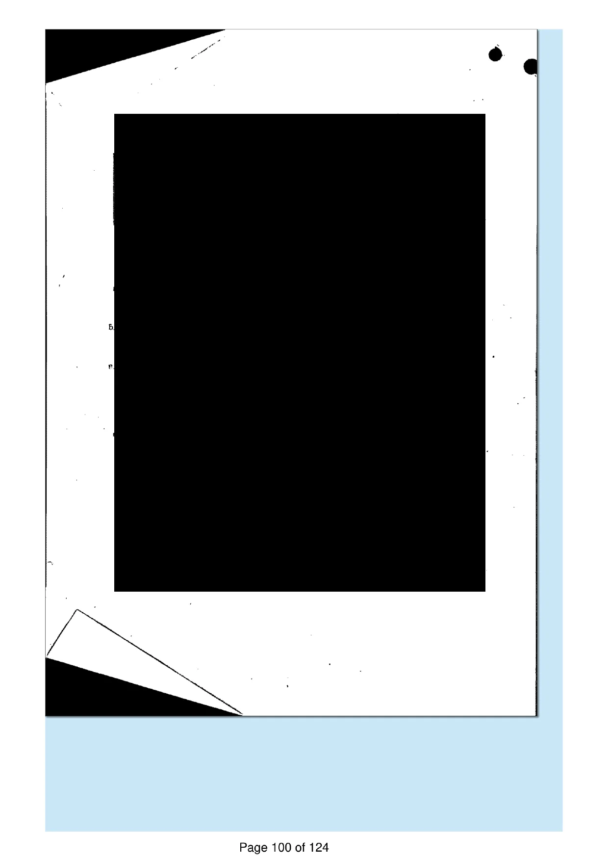 Page 100 of the record: A letter, covered in full