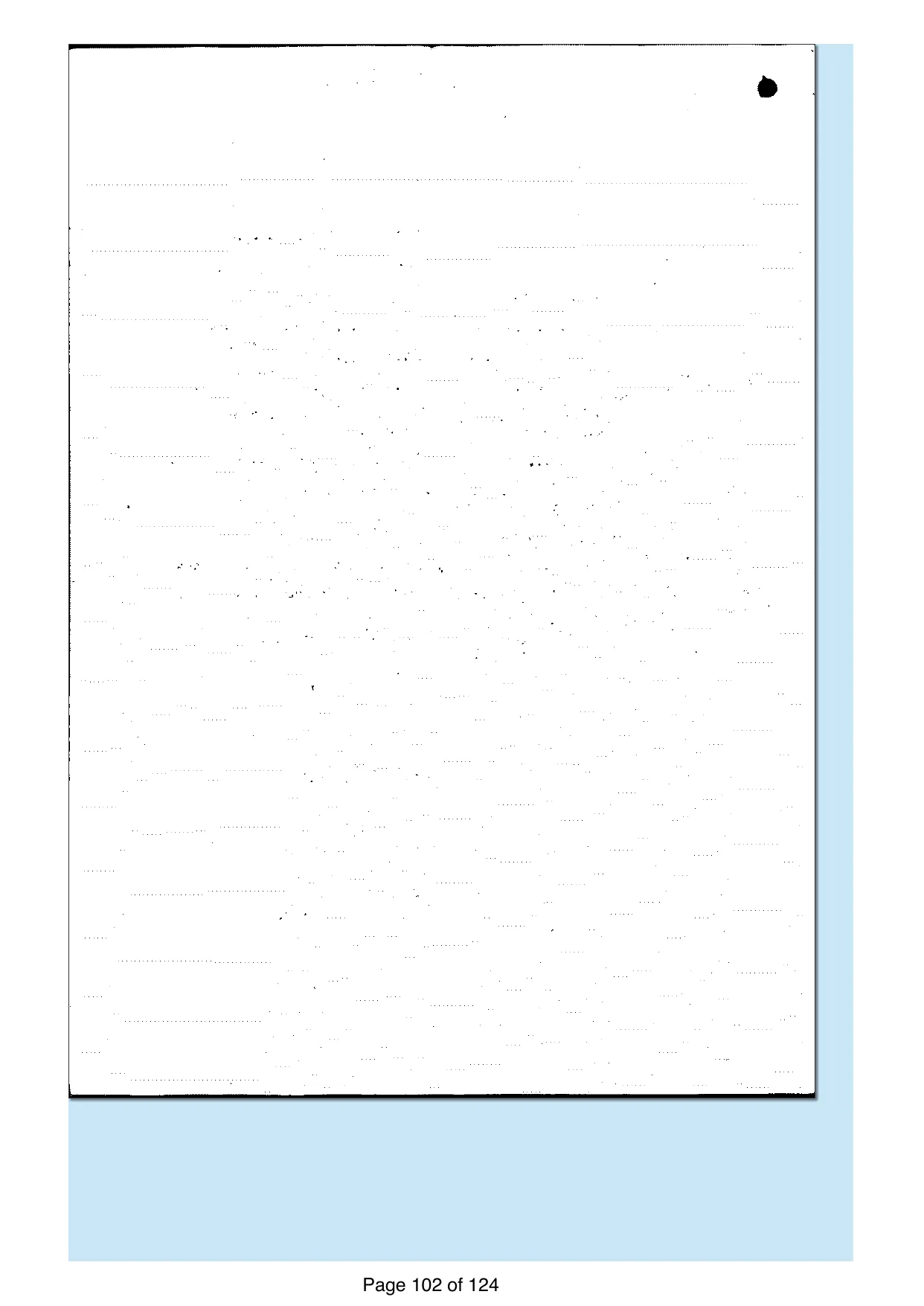 Page 102 of the record: A blank reverse